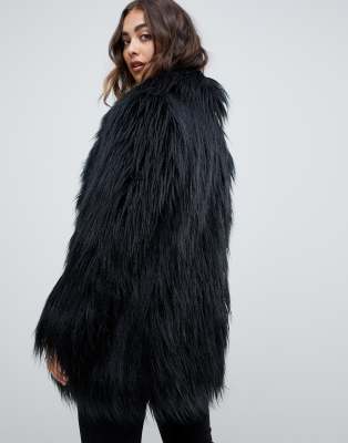 mongolian faux fur jacket