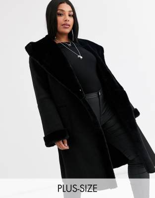 longline shearling coat