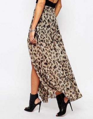 leopard sheer maxi dress