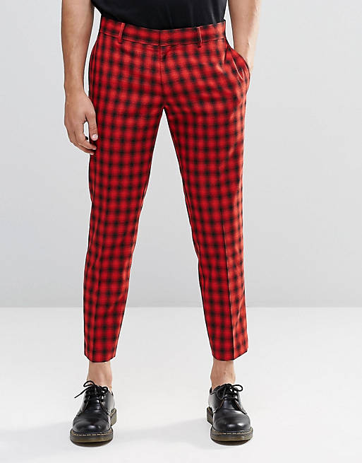 Religion Skinny Cropped Trousers In Check