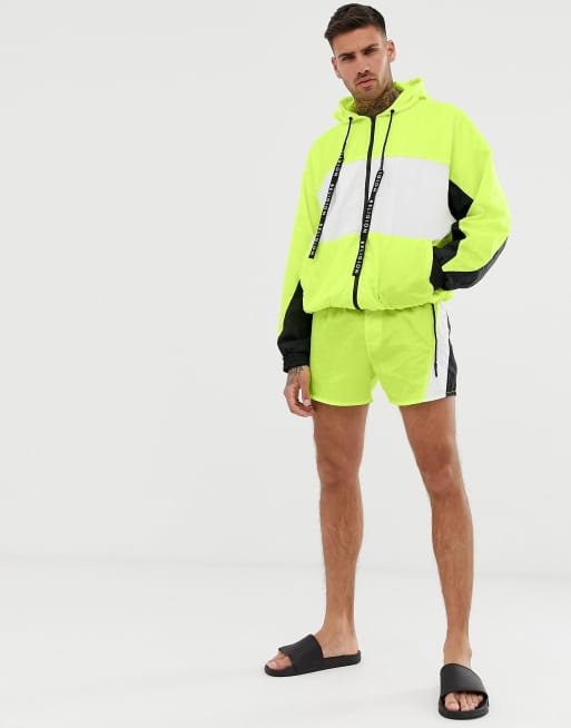 neon yellow track jacket