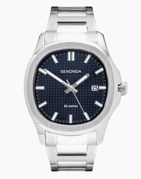 Reloj analógico plateado con esfera de 40 mm para hombre Octaire TV de Sekonda - view 1