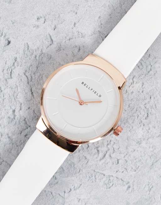 Reloj blanco de diseño minimalista de Bellfield