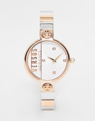 Reloj blanco y dorado Rue Denoyez de Versus Versace