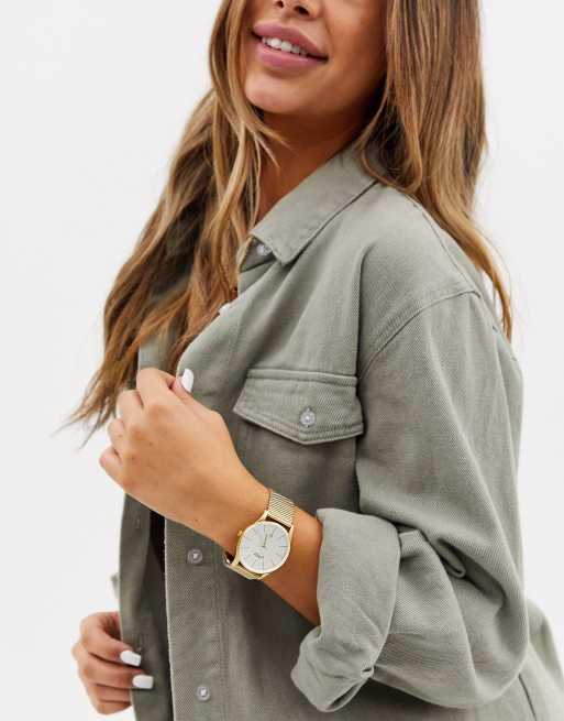 Reloj de malla dorado con esfera blanca de Limit, 3 de 4