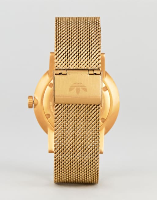 matiz fusible cuerda Reloj de malla en dorado Z04 District de adidas | ASOS