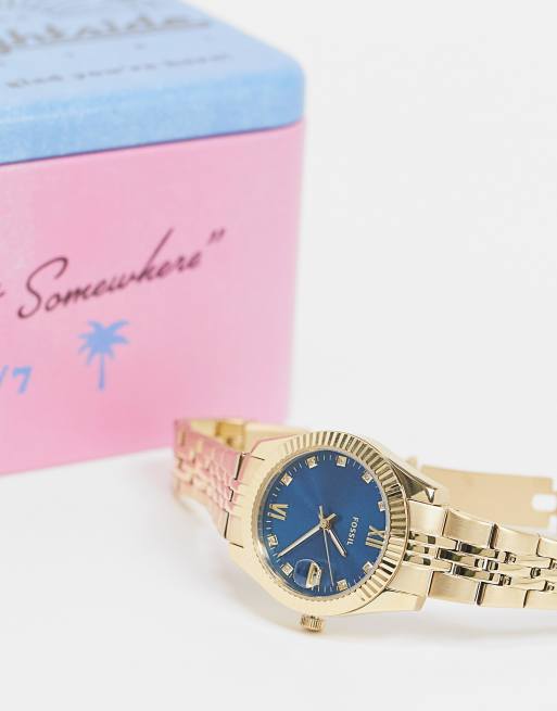 Reloj pulsera dorado online mujer