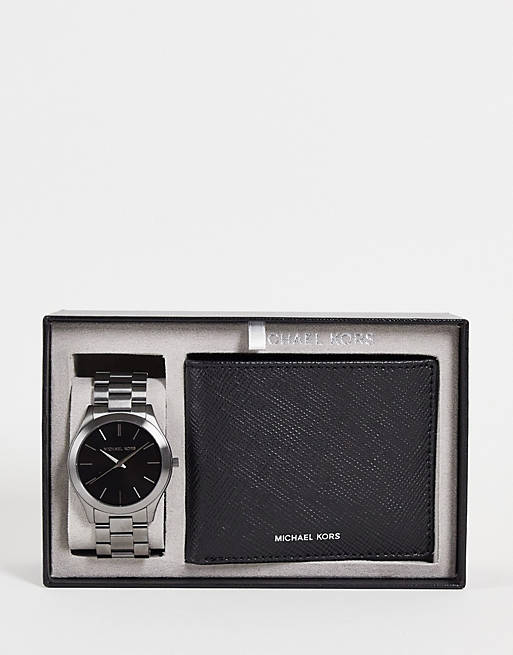 Hombre Other | Reloj de pulsera gris metálico de hombre Slim Runway de Michael Kors - FT39571