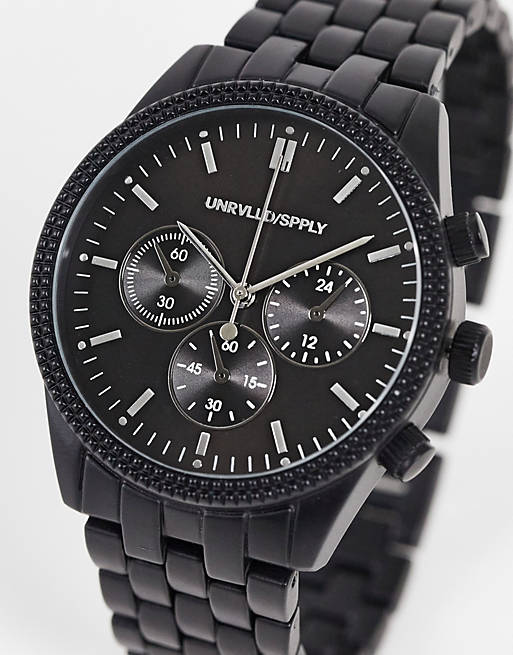 Hombre Other | Reloj de pulsera negro mate de ASOS DESIGN - JK10802