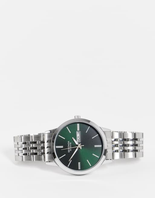 Reloj de pulsera unisex con esfera verde de Sekonda