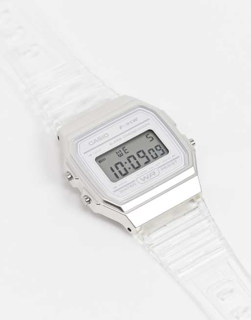 Reloj casio mujer transparente hot sale