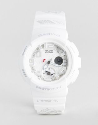 proteccion Curso de colisión Incentivo Reloj digital de silicona en blanco de Baby-G By Casio X Hello Kitty | ASOS