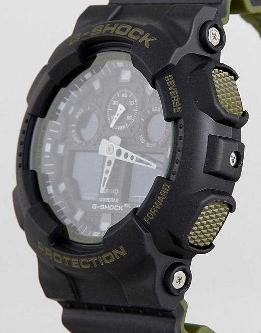 Reloj de silicona en negro GA-100L-1AER de G-Shock | ASOS