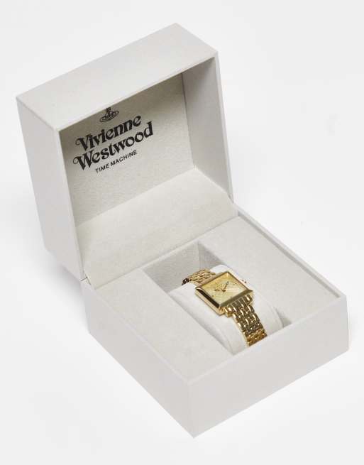 Reloj dorado con esfera cuadrada Exhibitor de Vivienne Westwood, 3 de 4