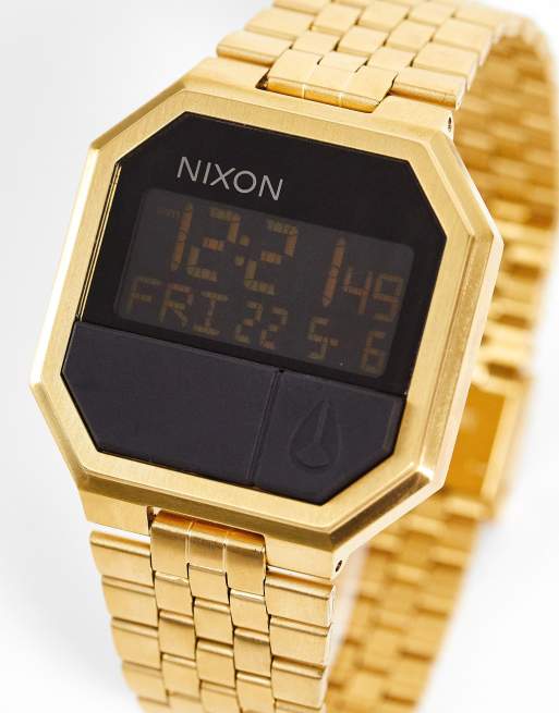 Reloj nixon re run dorado hot sale