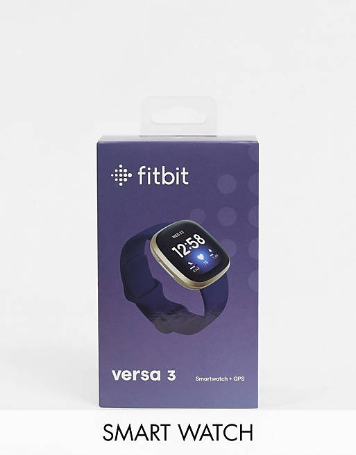 Mujer Running | Reloj inteligente azul marino Versa 3 de Fitbit - TL63843