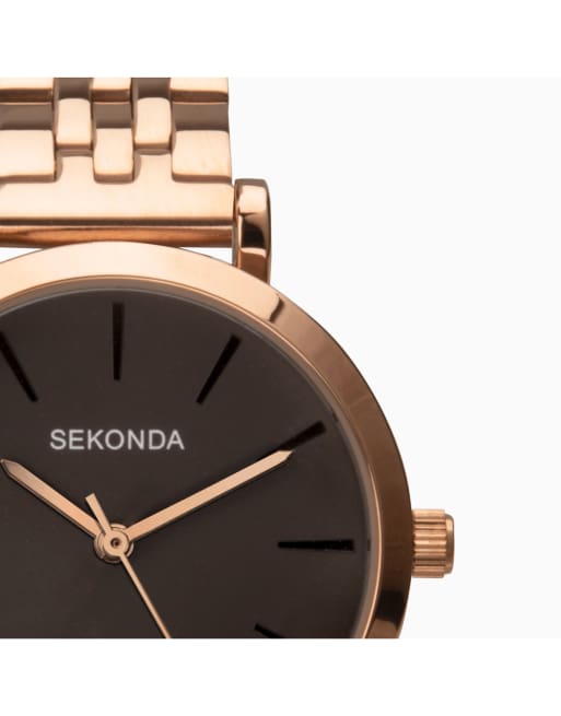Reloj para mujer con esfera gris oscuro de 35 mm y correa de acero inoxidable Hanne de Sekonda, 2 de 4