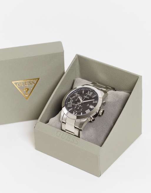 Reloj plateado y negro Atlas de Guess, 4 de 4