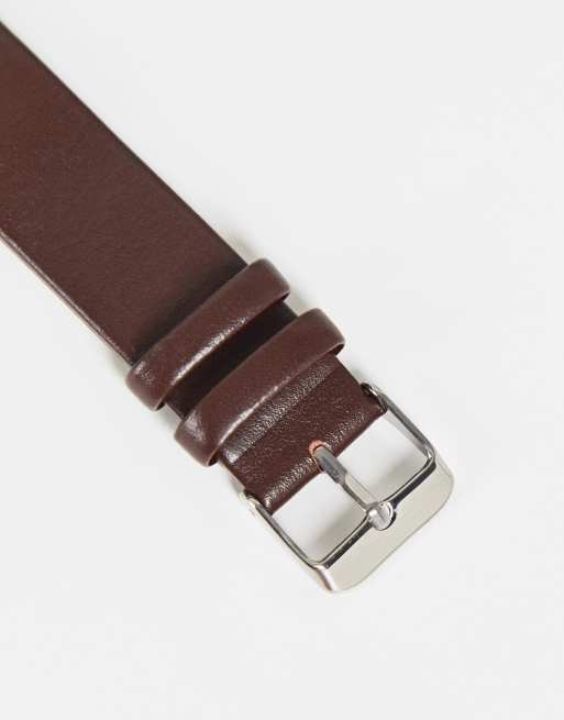Reloj tostado para hombre con correa de cuero de Christin Lars, 4 de 4