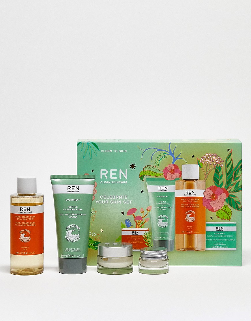 REN Clean Skincare Celebrate Your Skin Radiance & Evercalm Set Save 21%-No color