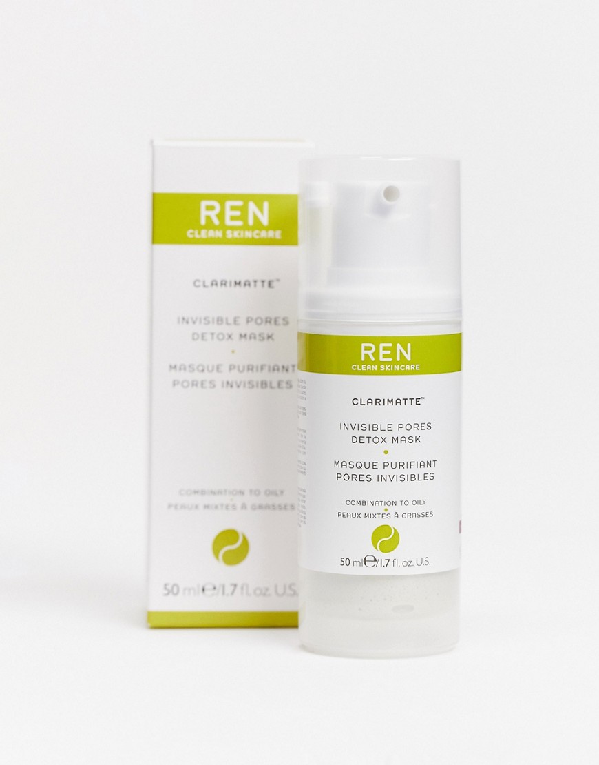 REN Clean Skincare Clarimatte - Detoxmasker voor onzichtbare poriën-Doorzichtig