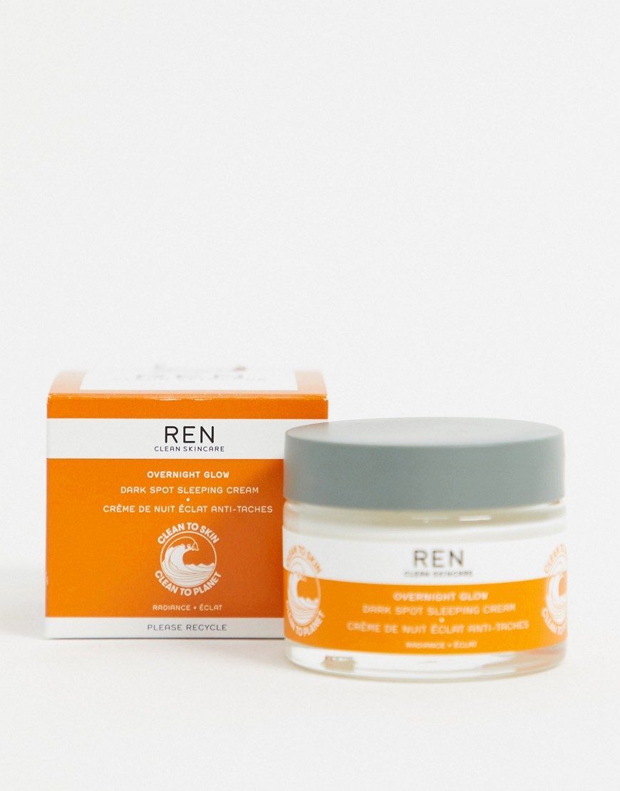 REN Clean Skincare Overnight Glow Dark Spot Sleeping Cream 50ml-Clear