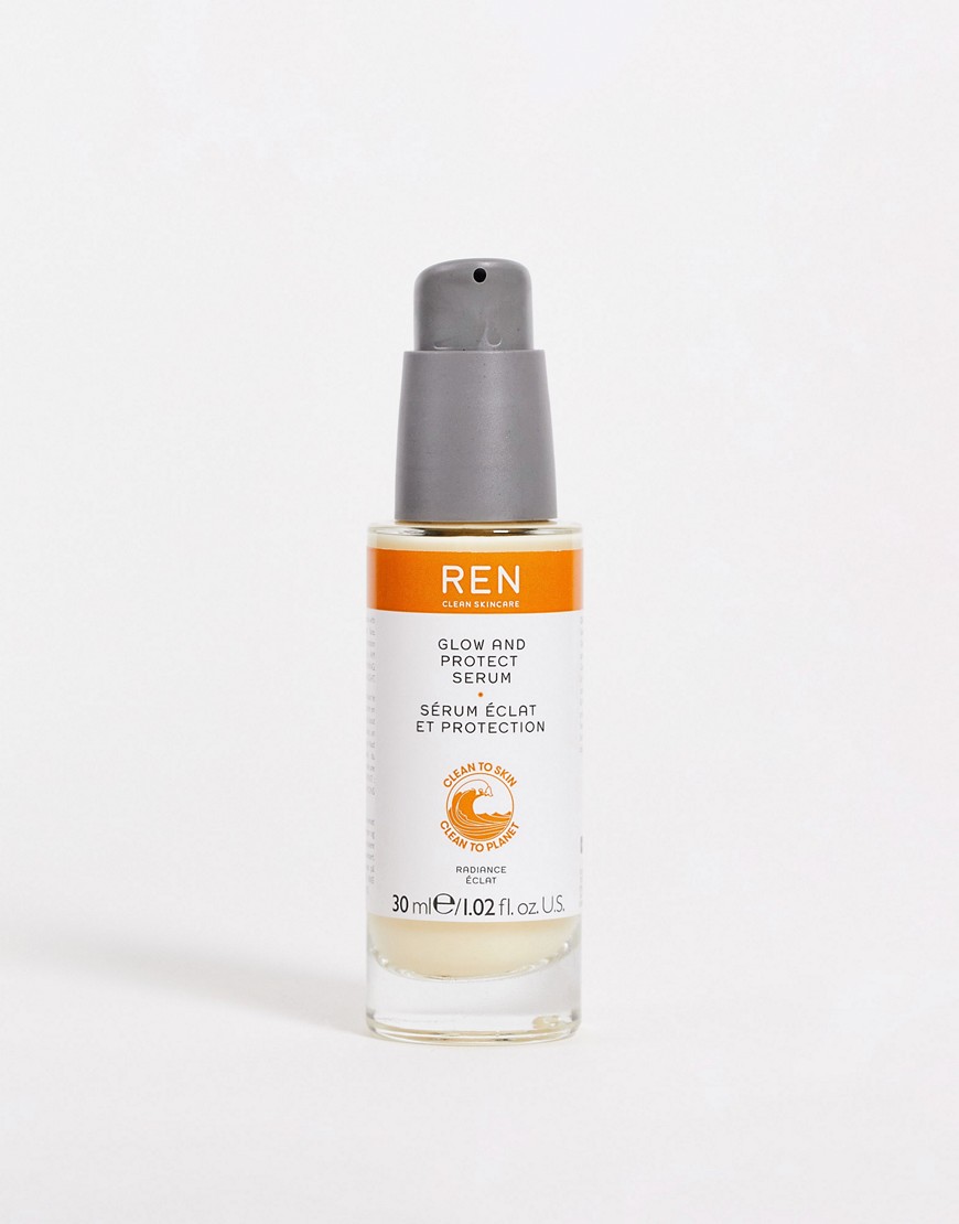 REN Clean Skincare Radiance Glow & Protect Serum 1 oz-No color
