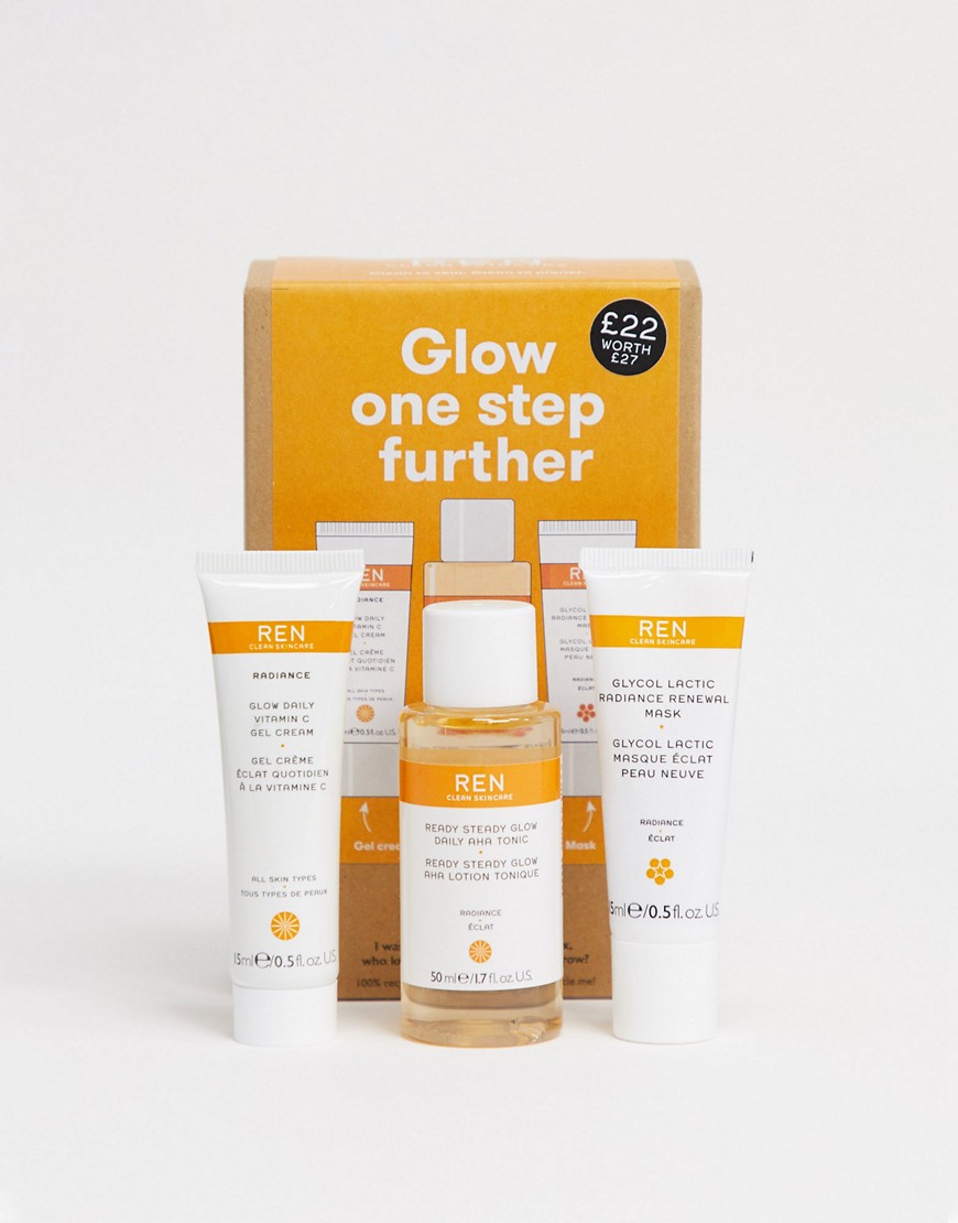 REN - Clean Skincare - Radiance Glow - Set One Step Further, (waarde £27)-Zonder kleur