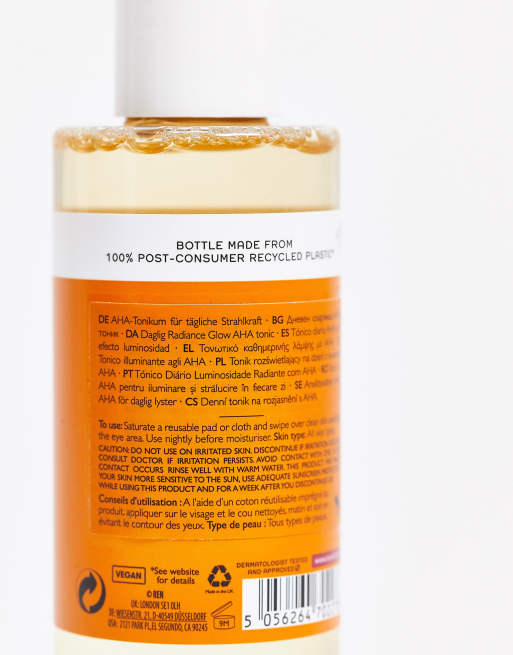 REN Clean Skincare Ready Steady Glow Daily AHA Tonic with Lactic Acid 100ml