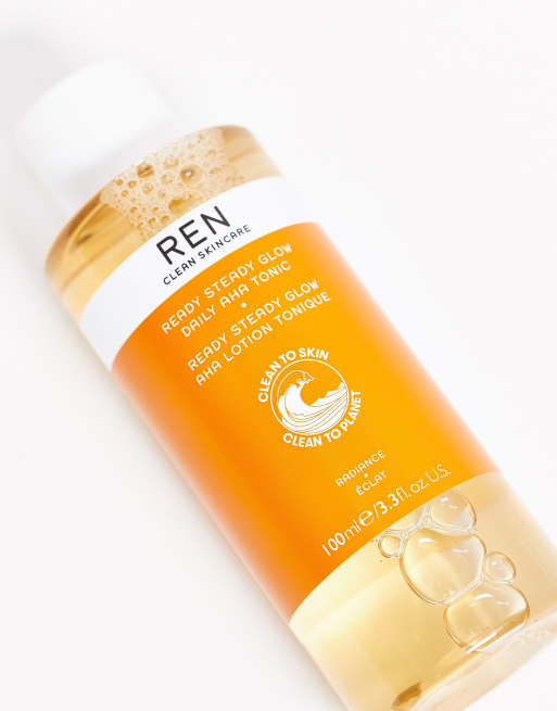 REN Clean Skincare Ready Steady Glow Daily AHA Tonic with Lactic Acid 100ml