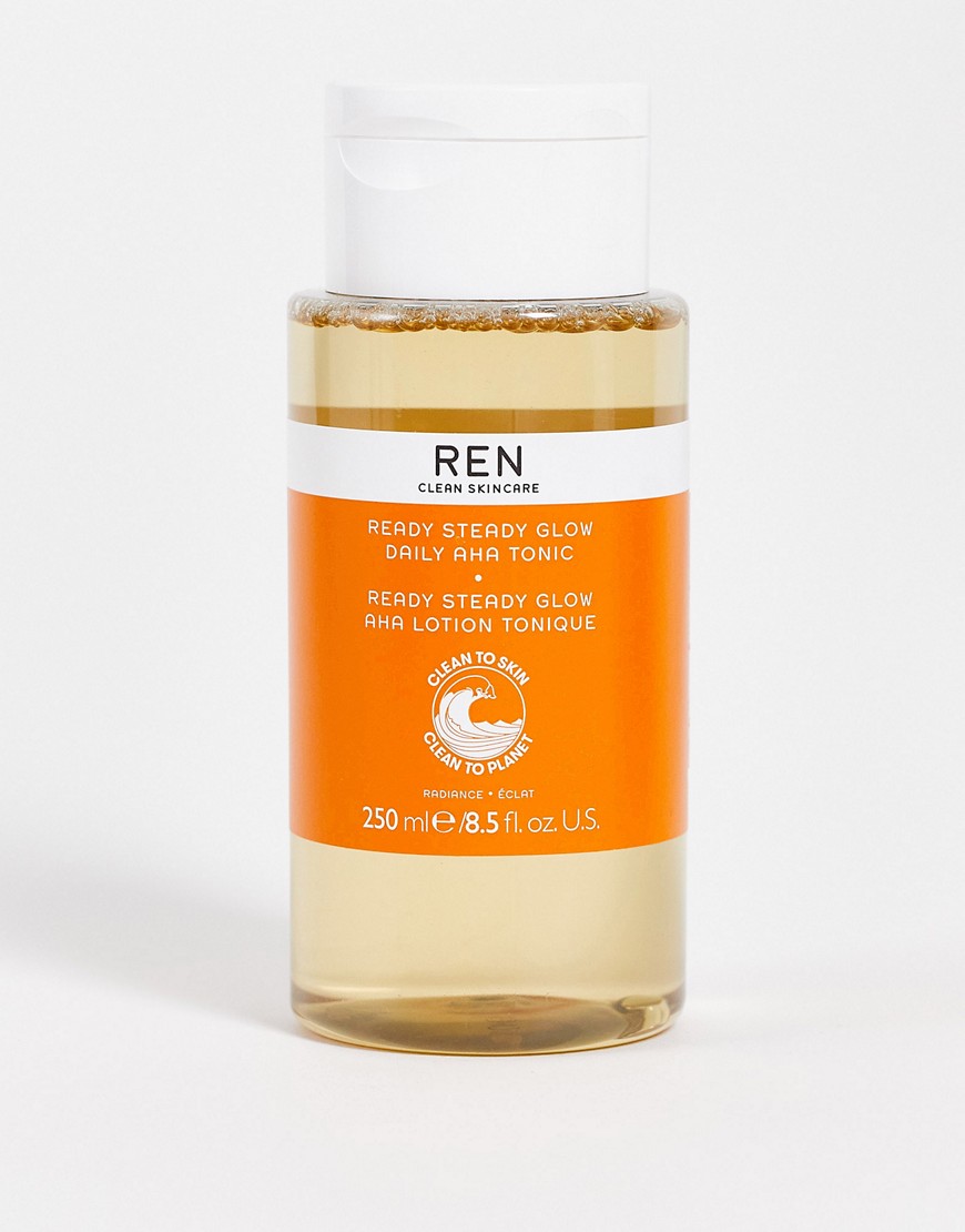 REN Clean Skincare Ready Steady Glow Daily AHA Tonic with Lactic Acid 250ml-No colour
