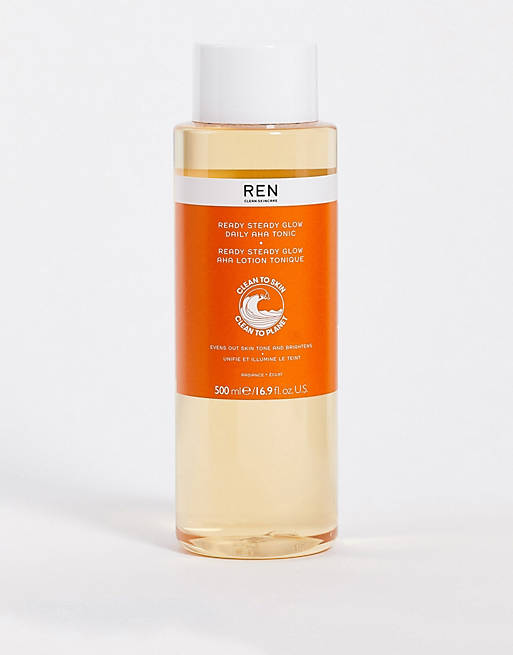  REN Clean Skincare Supersize Ready Steady Glow Daily AHA Tonic 500ml (Save 10%) 