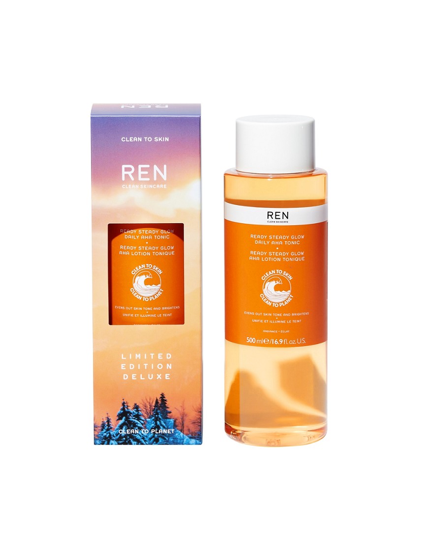 REN Clean Skincare Supersize Ready Steady Glow Daily AHA Tonic Save 10%-No color