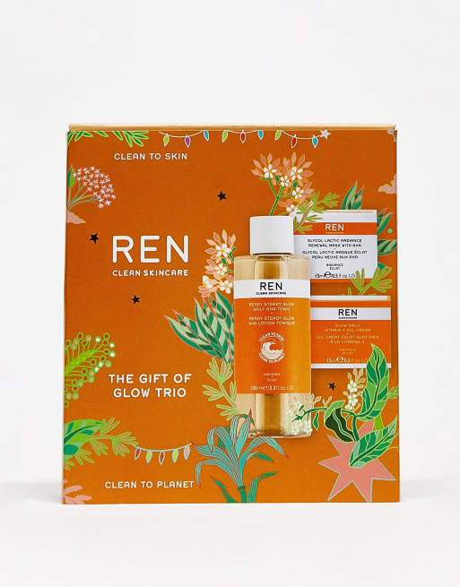 REN – Clean Skincare – Zestaw podarunkowy Glow Trio – w zestawie taniej o 35%