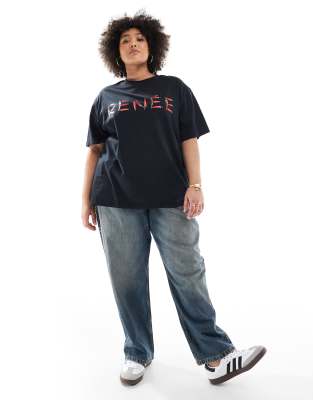 RENEE STUDIO PLUS EXCLUSIVE T-SHIRT WITH CHILI PEPPER LOGO GRAPHIC 