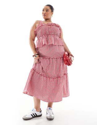 Renee Studio Plus Exclusive Cherry Bow Detail Shirred Top