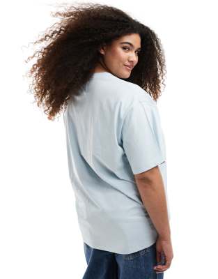 Shop Renee Studio Plus Exclusive Crew Neck Rose Heart Graphic T-shirt In Blue