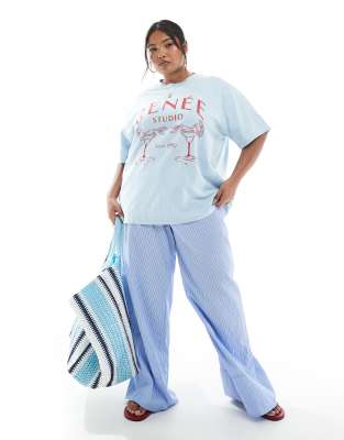 Renee Studio Plus Exclusive Mermaid Martini Graphic T-shirt