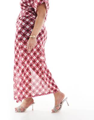Renee Studio Plus Exclusive Ruched Twist Detail Mesh Maxi Skirt