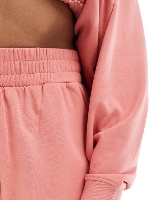 Renee Studio Plus exclusive sweatshirt fabric shorts in peach - part of a set  , 3 of 5