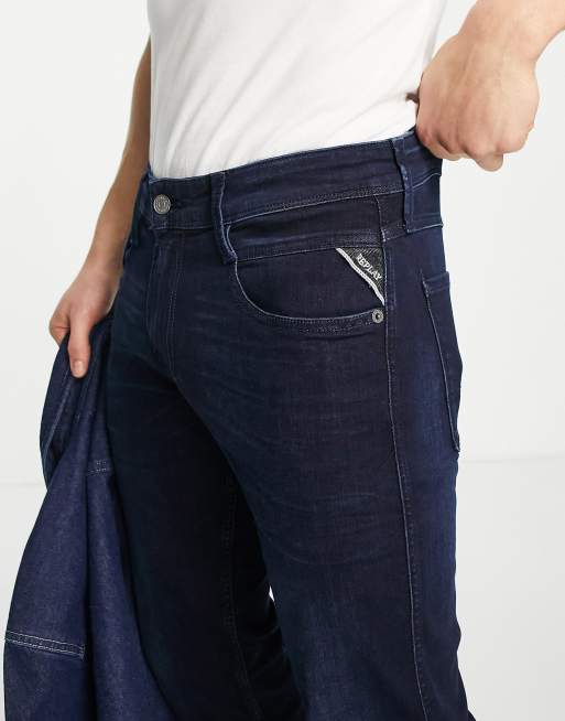 Replay - Anbass - Jeans slim blu scuro, 3 di 4
