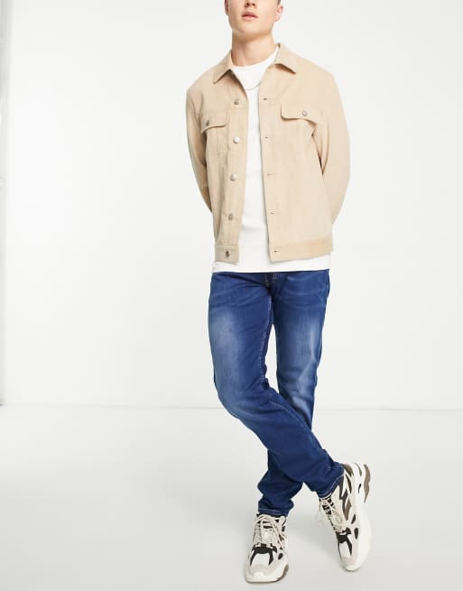 Replay - Anbass - Slim fit jeans in middenblauw