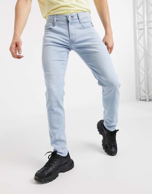 Replay - Anbass -Slim-fit jeans met lichte wassing
