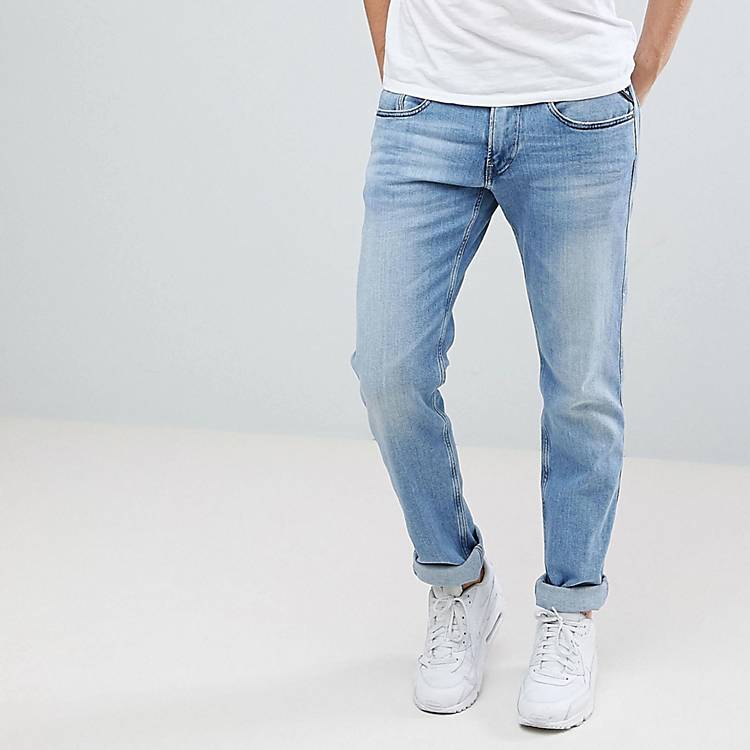 Frugtbar Forvirrede I navnet Replay Anbass slim jeans n lightwash Exclusive at ASOS | ASOS