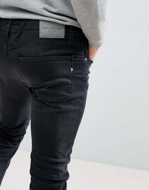 udkast tack beruset Replay Anbass Slim Jeans Washed Black | ASOS