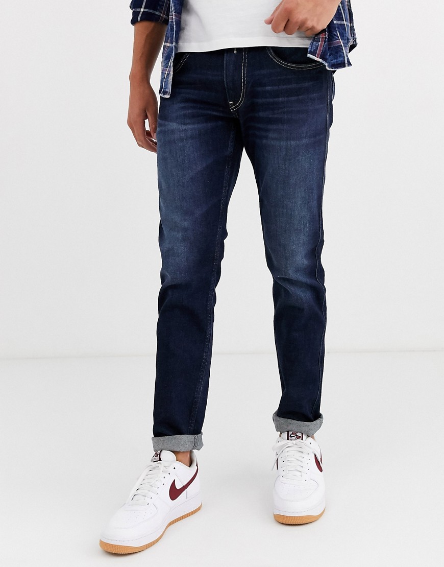 Replay – Avsmalnande skinny jeans med stretch-Ingen färg