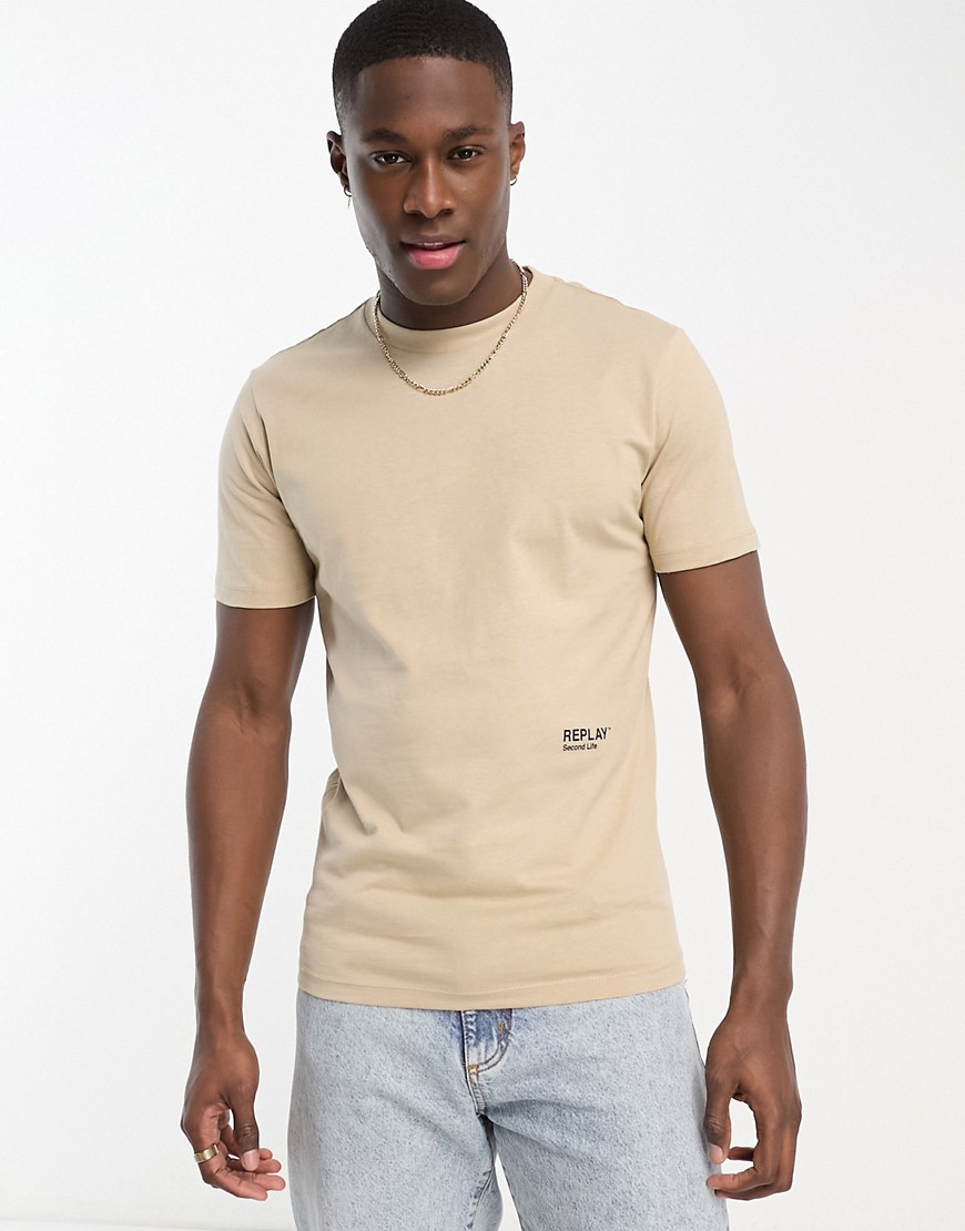 replay - beige t-shirt-neutral