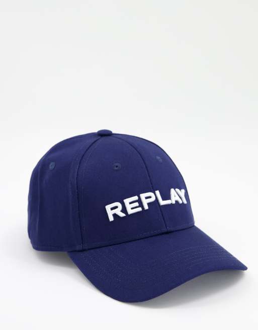 Replay blue logo baseball cap | ASOS