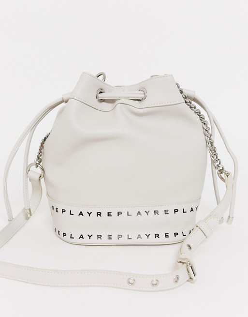 Replay bucket bag in white