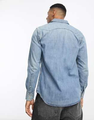 Camicia di jeans azzurra-Blu - Replay Camicia donna  - immagine1